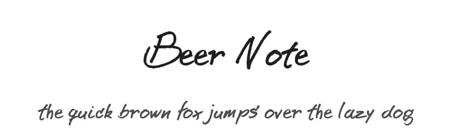 Beer Note by Billy Argel Fonts ® — Script Handwritten Font