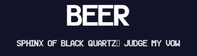Beer by John Webber — Sans Serif Font — thumbnail 2