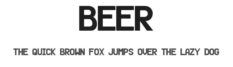 Beer by John Webber — Sans Serif Font