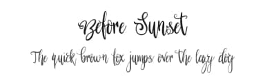 Before Sunset by Omaikraf Studio — Script Handwritten Font — thumbnail 1