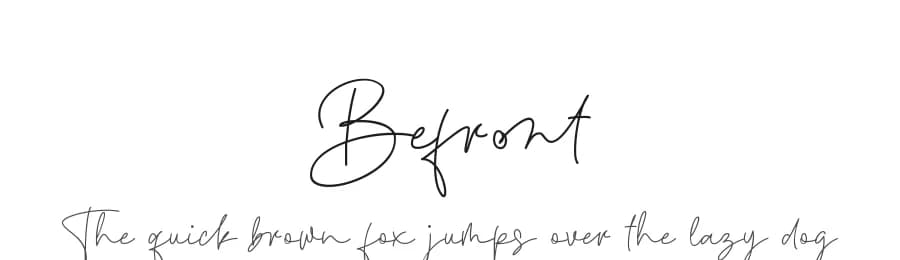 Befront by Lemonthe — Script Handwritten Font