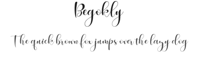Begokly by Moly Mol — Script Handwritten Font