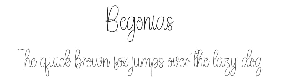 Begonias by Andi Moz — Script Handwritten Font
