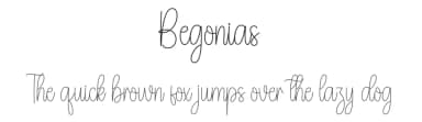 Begonias by Andi Moz — Script Handwritten Font — thumbnail 1