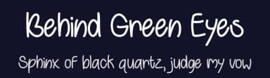 Behind Green Eyes by Misti's Fonts — Script Handwritten Font — thumbnail 2