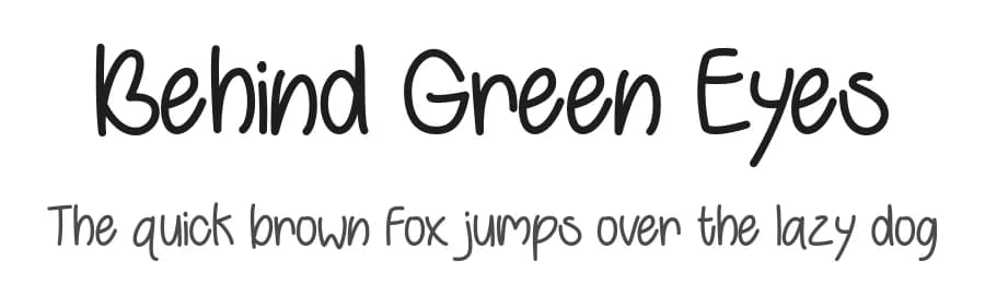Behind Green Eyes by Misti's Fonts — Script Handwritten Font