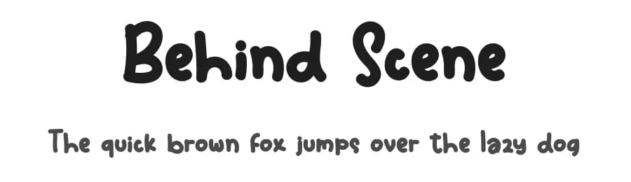 Behind Scene by Eddy Goodboy — Script Handwritten Font