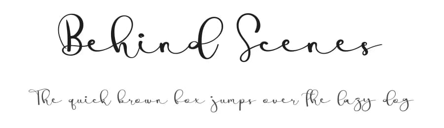 Behind Scenes by Erik Studio — Script Handwritten Font