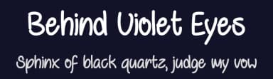Behind Violet Eyes by Misti's Fonts — Script Handwritten Font — thumbnail 2