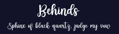 Behinds by Inermedia Studio — Script Handwritten Font — thumbnail 2