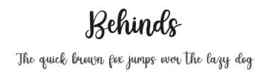 Behinds by Inermedia Studio — Script Handwritten Font — thumbnail 1