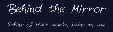 Behind the Mirror by MickLaFee<3 — Script Handwritten Font — thumbnail 2