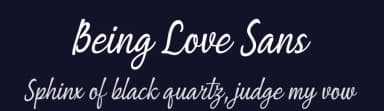 Being Love Sans by 7NTypes — Sans Serif Font — thumbnail 2