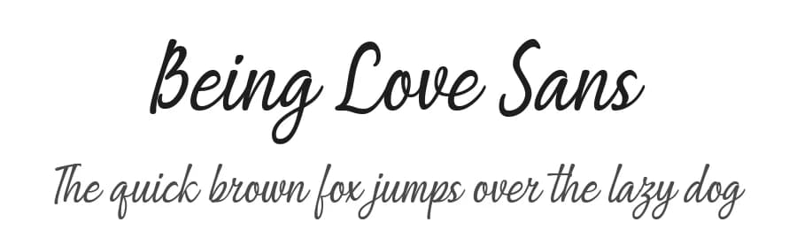 Being Love Sans by 7NTypes — Sans Serif Font