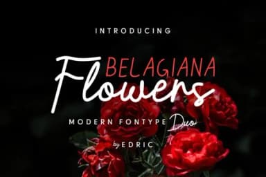 Belagiana Flowers Duo Font by EdricStudio — Script Handwritten Font — thumbnail 1