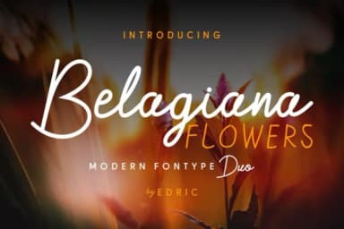 Belagiana Flowers Duo Font by EdricStudio — Script Handwritten Font — thumbnail 2
