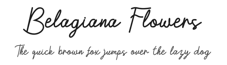 Belagiana Flowers by Edric Studio — Script Handwritten Font