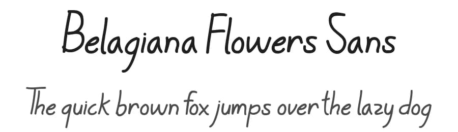 Belagiana Flowers Sans by Edric Studio — Script Handwritten Font