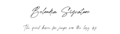 Belandia Signature by MJB Letters — Script Handwritten Font — thumbnail 1