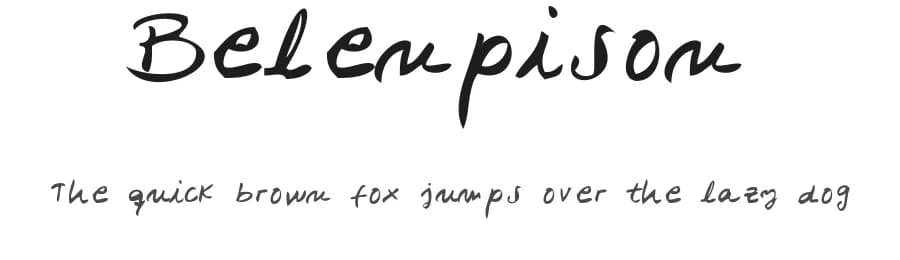 Belenpison by BELEN Pisón — Script Handwritten Font