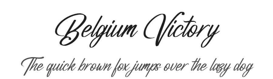 Belgium Victory by Perspectype Studio - Letterena.com — Script Handwritten Font