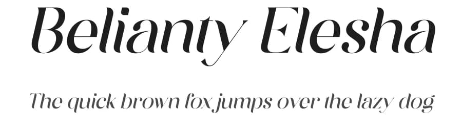 Belianty Elesha by Storytype Studio — Serif Font