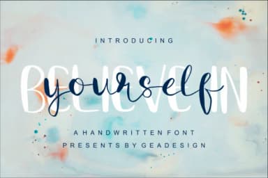 Believe in Yourself Font by geadesign — Script Handwritten Font — thumbnail 1