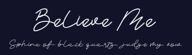 Believe Me by Etik Fatimah — Script Handwritten Font — thumbnail 2