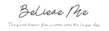 Believe Me by Etik Fatimah — Script Handwritten Font — thumbnail 1