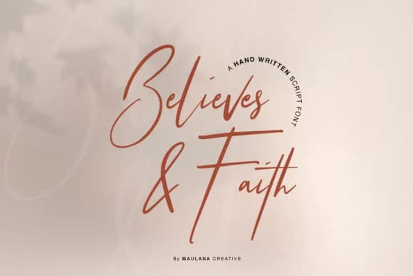 Believes and Faith Font by Maulana Creative — Script Handwritten Font