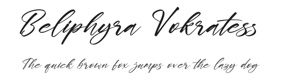 Beliphyra Vokratess by Letterena Studios — Script Handwritten Font
