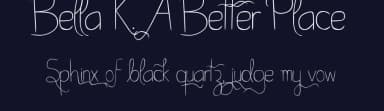 Bella K. A Better Place by Izabela de Lima — Script Handwritten Font — thumbnail 2