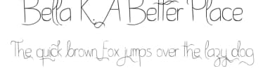 Bella K. A Better Place by Izabela de Lima — Script Handwritten Font — thumbnail 1