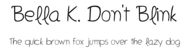 Bella K. Don't Blink by Izabela de Lima — Script Handwritten Font — thumbnail 1