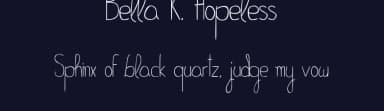 Bella K. Hopeless by Izabela de Lima — Script Handwritten Font — thumbnail 2