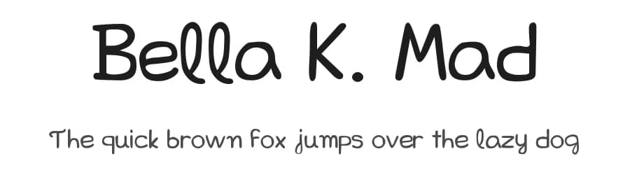 Bella K. Mad by Izabela de Lima — Script Handwritten Font