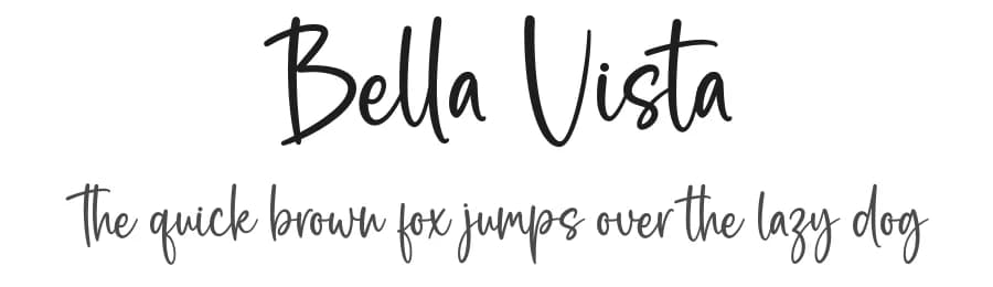 Bella Vista by Graphix Line Studio — Script Handwritten Font