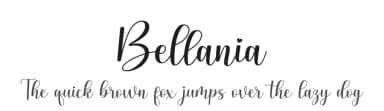Bellania by Sunset Gallery — Script Handwritten Font — thumbnail 1