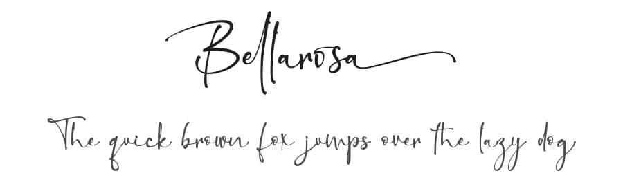 Bellarosa by Letterara — Script Handwritten Font