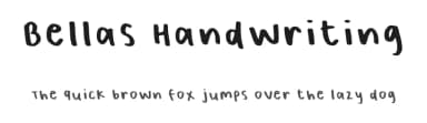 Bellas Handwriting by huangzibella — Script Handwritten Font — thumbnail 1
