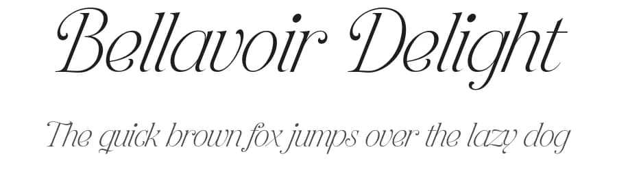 Bellavoir Delight by Måns Grebäck — Serif Font