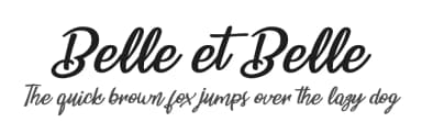 Belle et Belle by Billy Argel Fonts ® — Script Handwritten Font — thumbnail 1