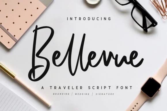 Bellevue Script Font by Graphicfresh — Script Handwritten Font
