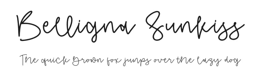 Belligna Sunkiss by Perspectype Studio - Letterena.com — Script Handwritten Font — preview 1
