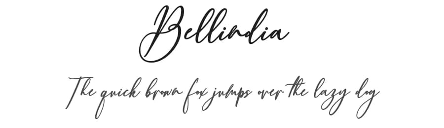 Bellindia by mightype — Script Handwritten Font