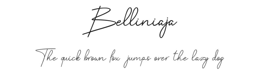 Belliniaja by Basni.std — Script Handwritten Font