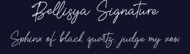 Bellisya Signature by Saiful Bahri — Script Handwritten Font — thumbnail 2