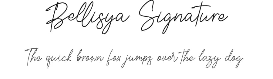 Bellisya Signature by Saiful Bahri — Script Handwritten Font