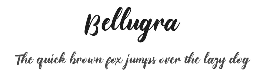 Bellugra by Fanastudio — Script Handwritten Font