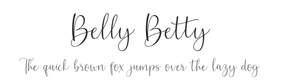 Belly Betty by Ef Studio — Script Handwritten Font